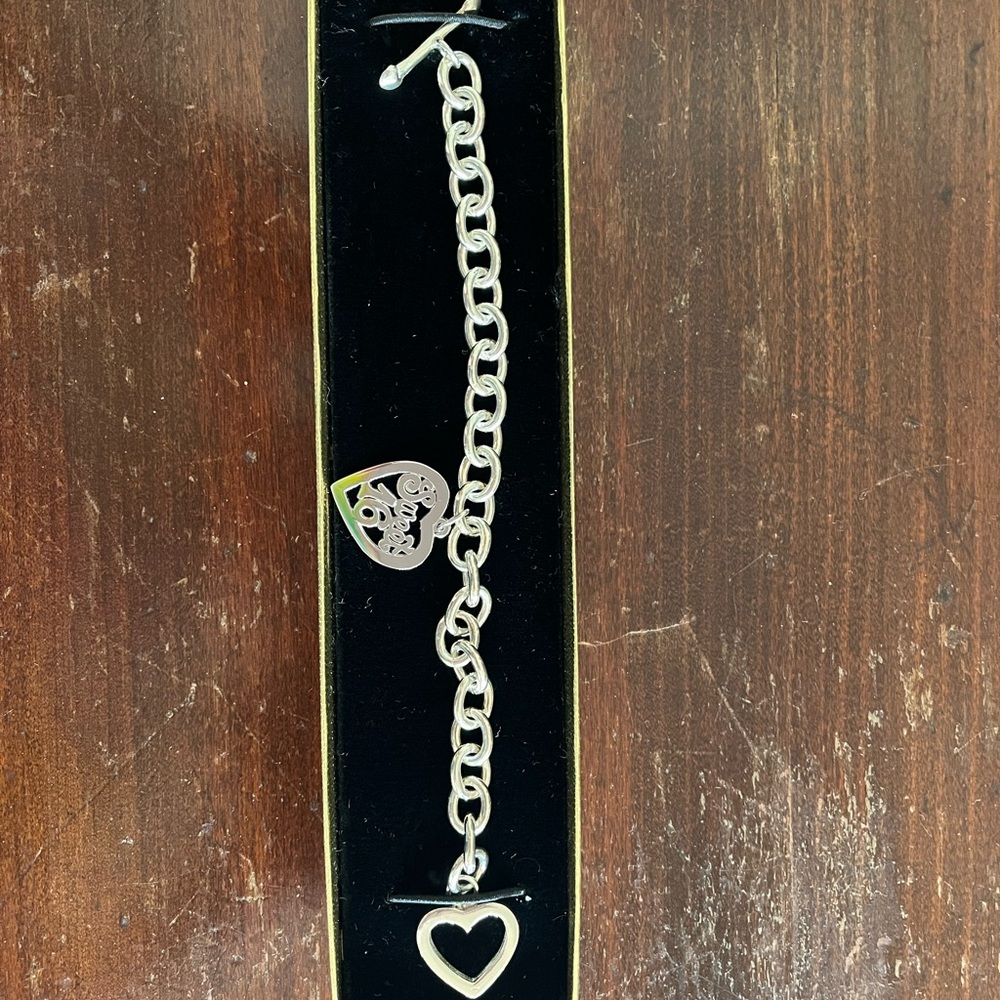 Silver Heart Charm Bracelet